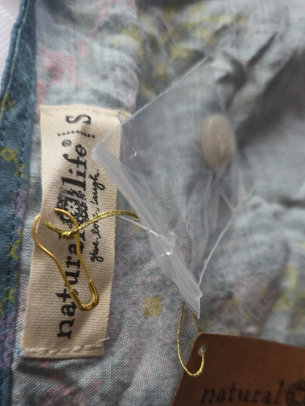 NATURAL LIFE Blue Floral Midi Button-Front Dress - Picture 3 of 6